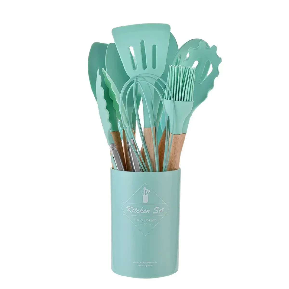 12PCs Silicone Kitchenware Non-Stick Cookware Kitchen Utensils Set