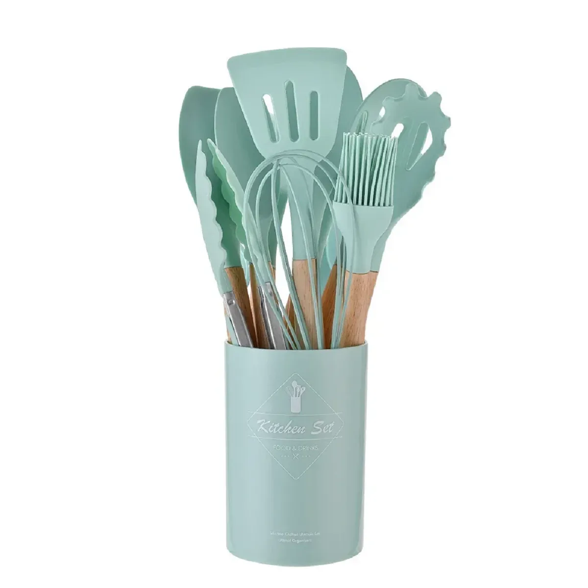 12PCs Silicone Kitchenware Non-Stick Cookware Kitchen Utensils Set