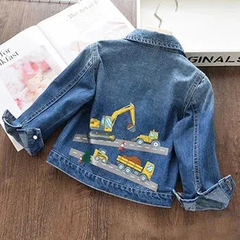 2 3 4 5 6 8 10 Years Girls Jacket Baby Boy Clothes New Fashion Spring Girls Cute Unicorn Autumn Children Outerwear Kids Clothes