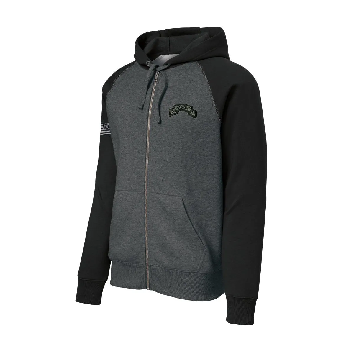 3rd Ranger Battalion Color Block Zip Up Hoodie