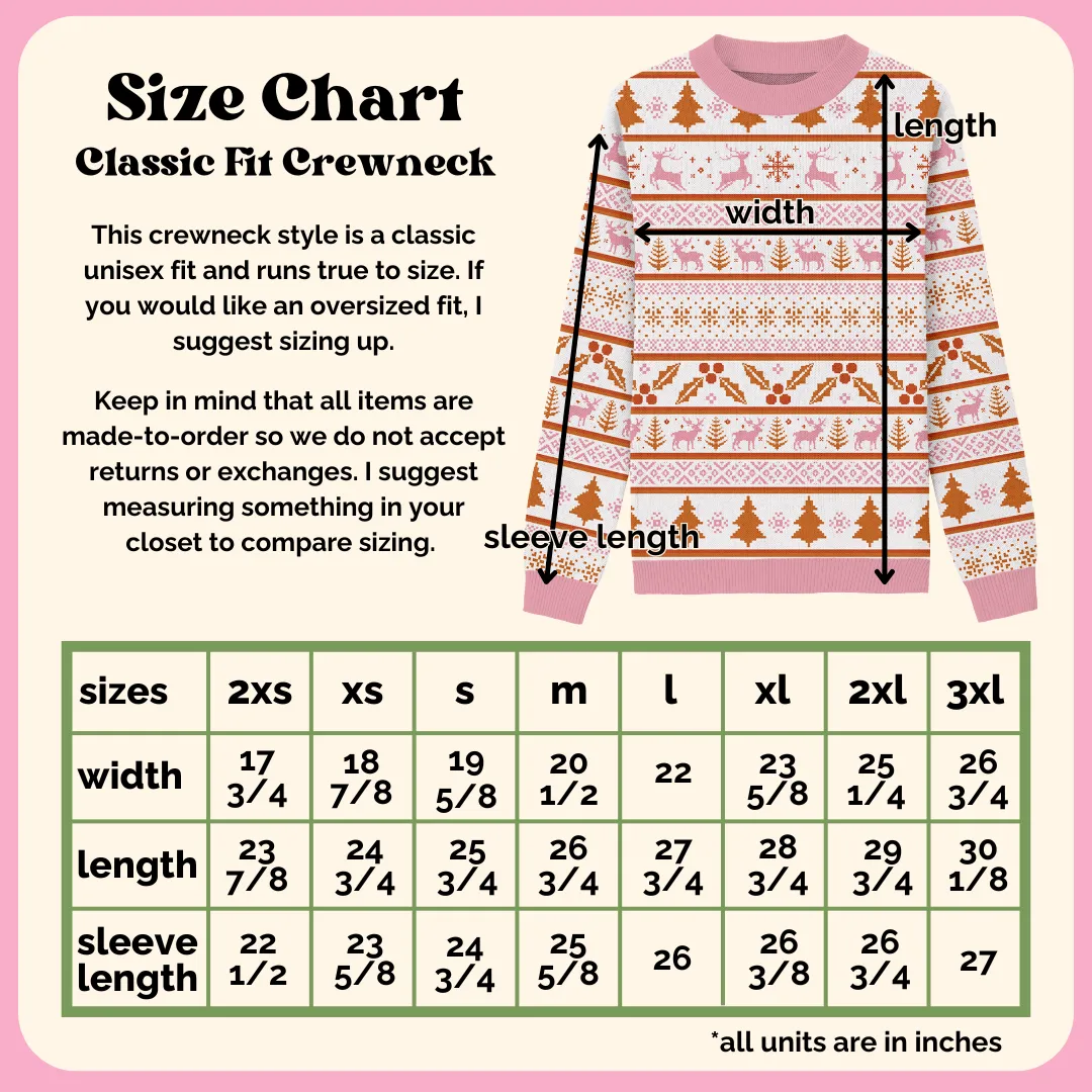 Asexual / Demisexual Christmas Classic Fit Knit Crewneck