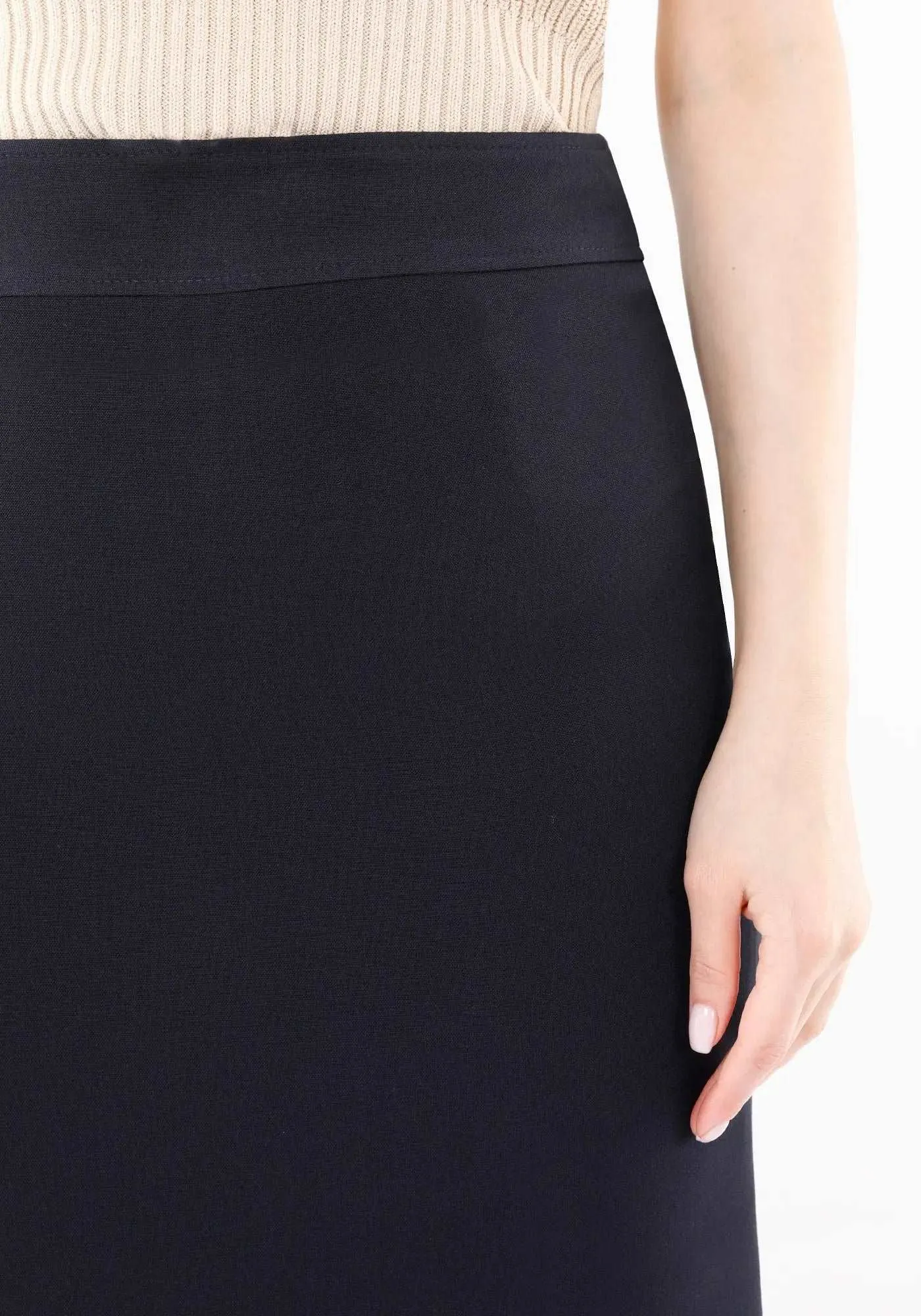 Back Vented Midi Pencil Skirt - G-Line