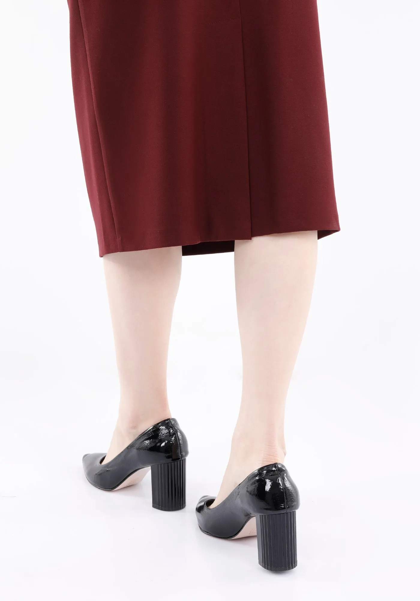 Back Vented Midi Pencil Skirt - G-Line