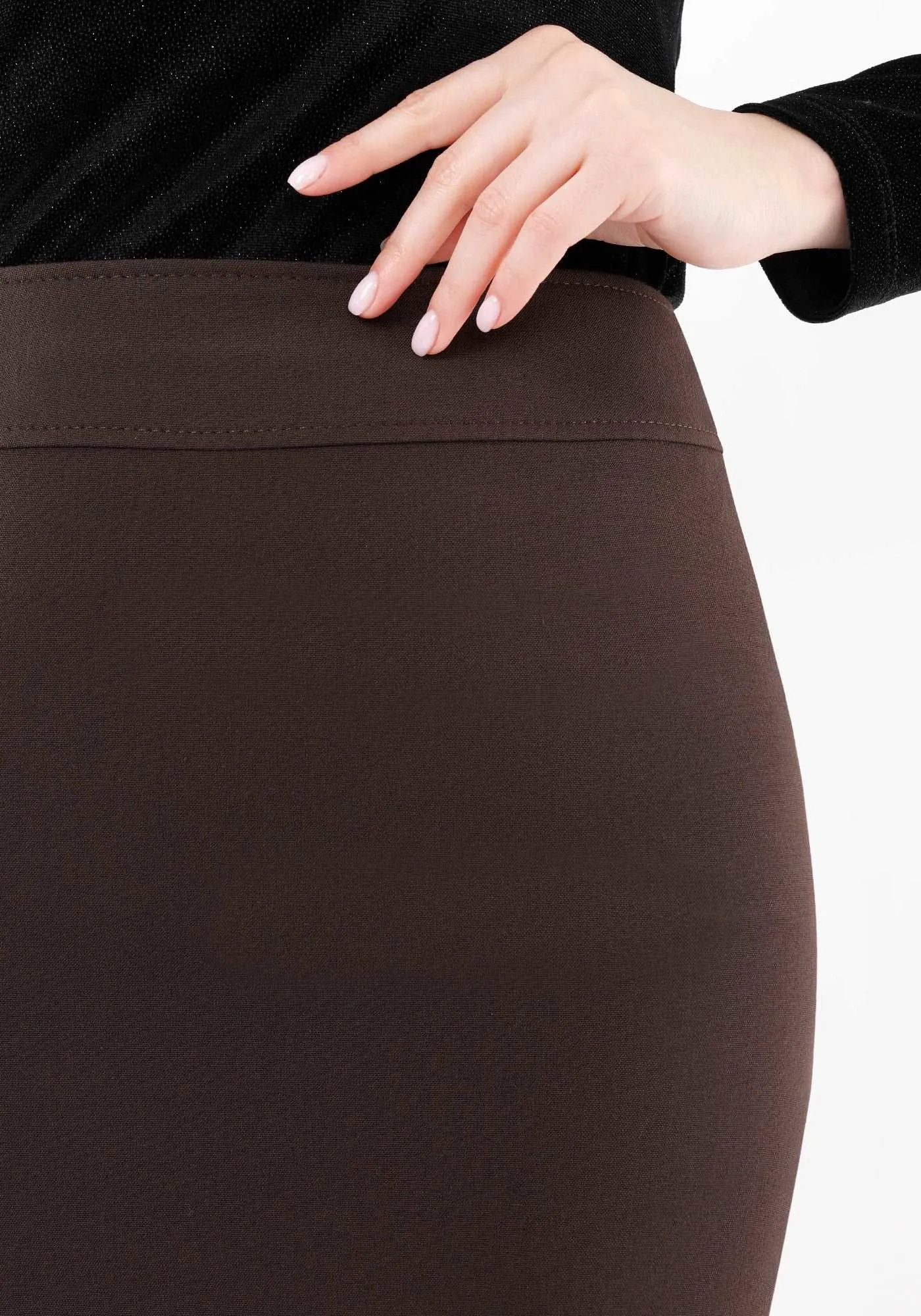 Back Vented Midi Pencil Skirt - G-Line