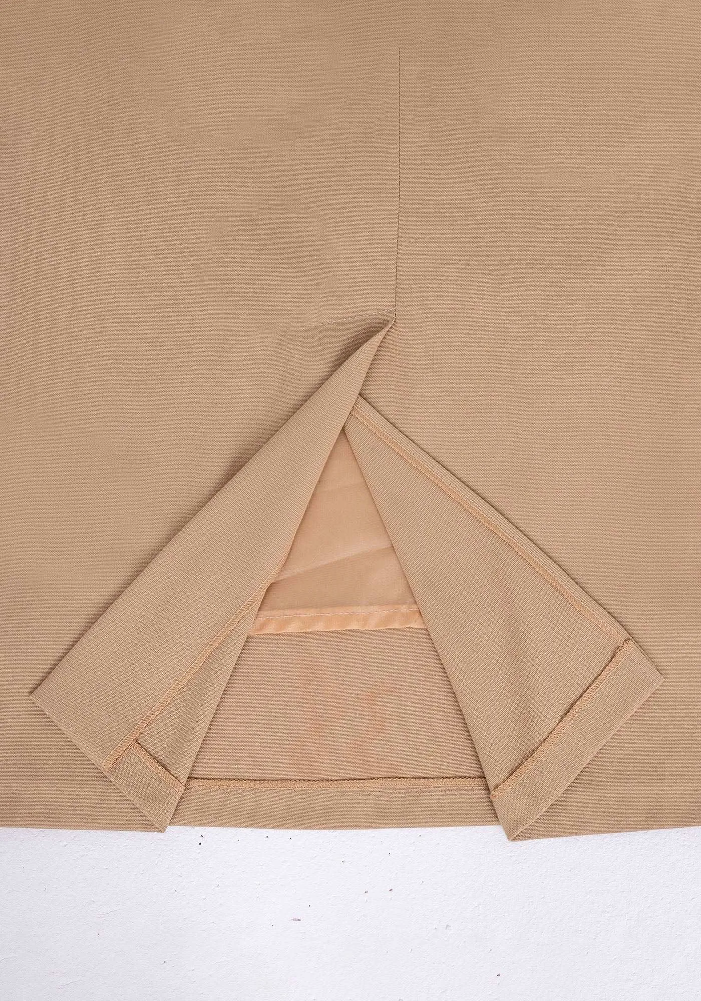 Back Vented Midi Pencil Skirt - G-Line