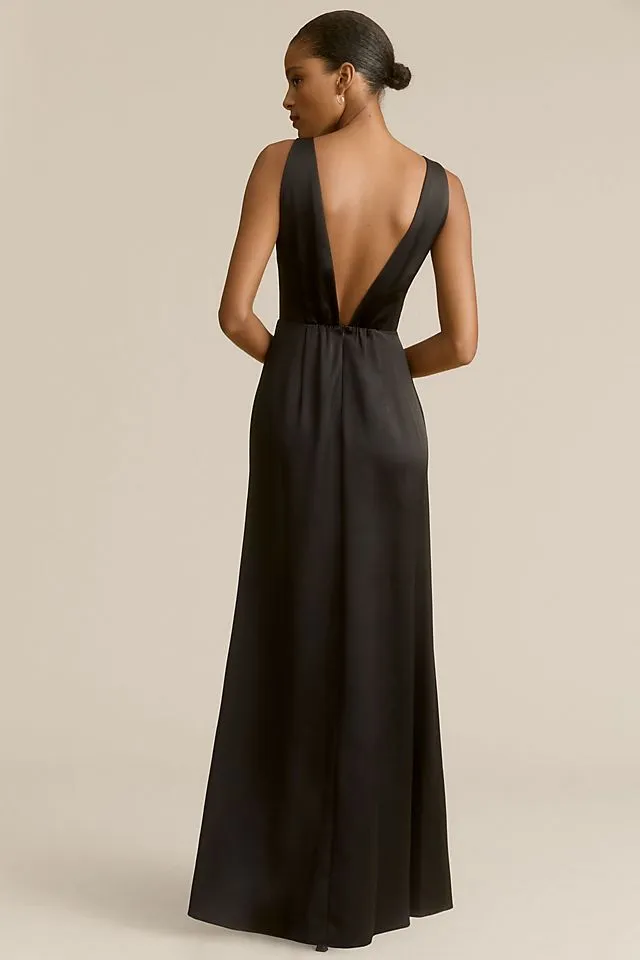 BHLDN Alice High Collar Maxi Dress, Black