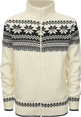 Brandit Norweger zip-up sweatshirt, white/black