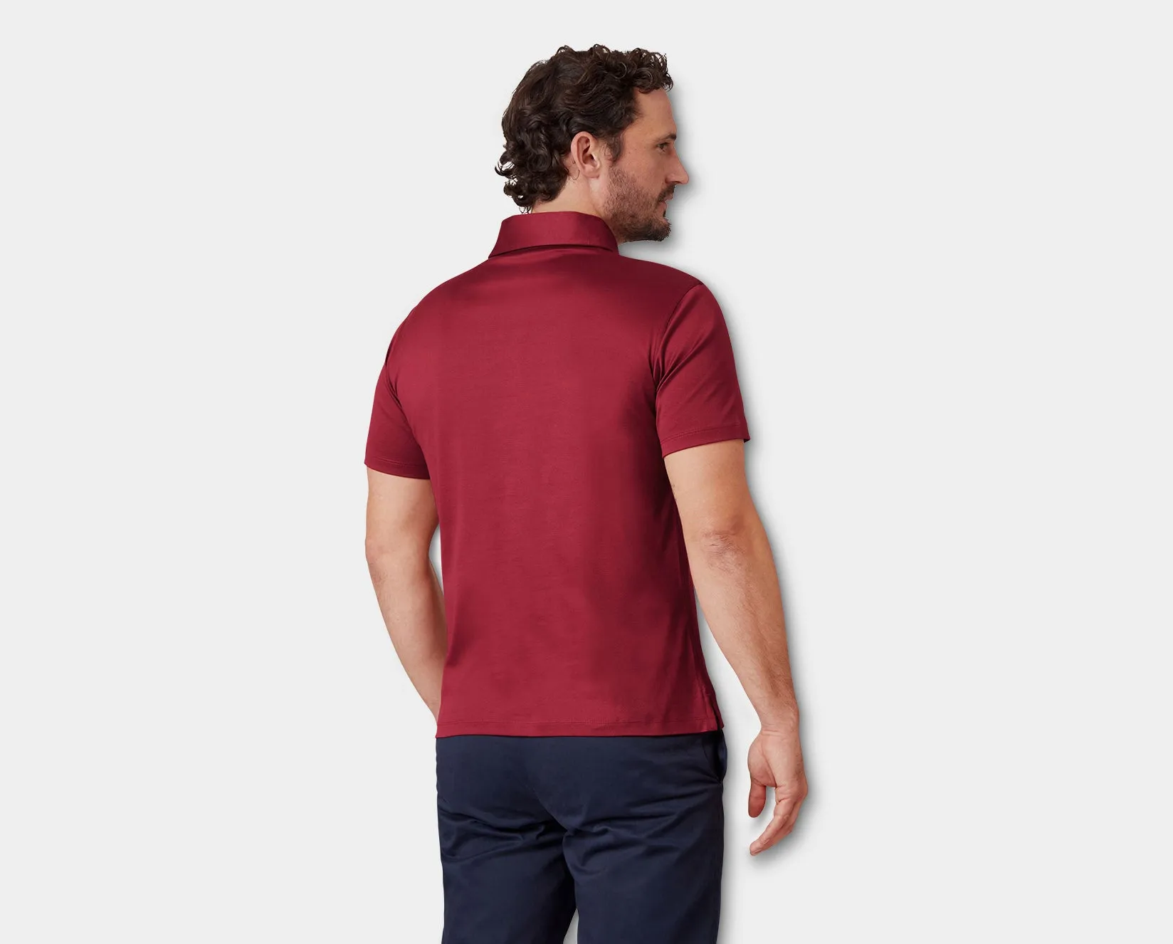Cardinale Red Egyptian Cotton Polo Shirt