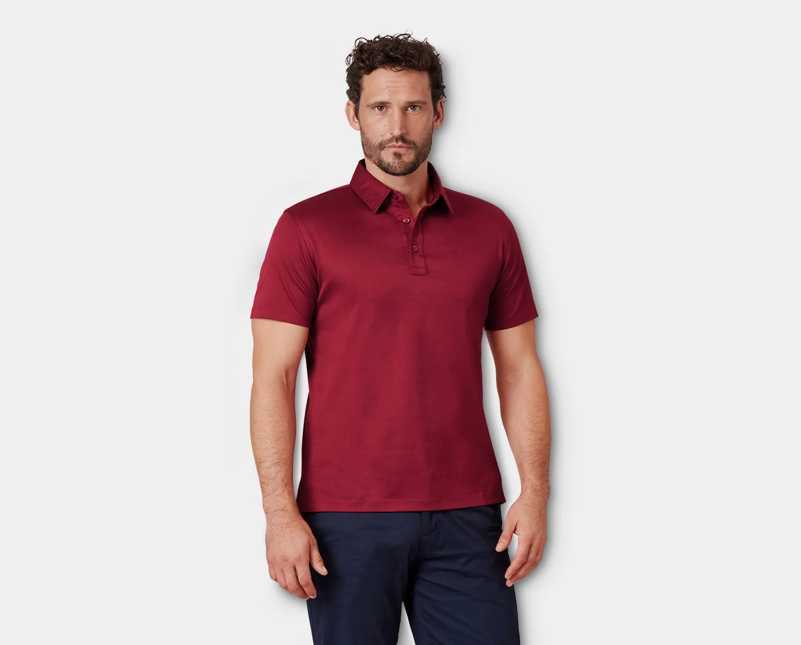 Cardinale Red Egyptian Cotton Polo Shirt