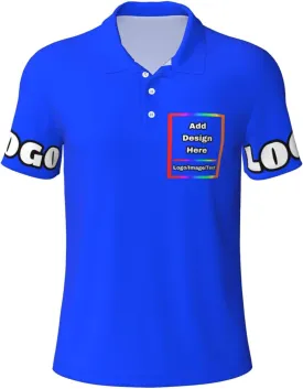 Custom Polo Shirt for Men Women Design Your Own Printed Front Back and Sleeve Personalized with Logo & Text