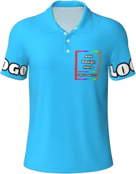 Custom Polo Shirt for Men Women Design Your Own Printed Front Back and Sleeve Personalized with Logo & Text