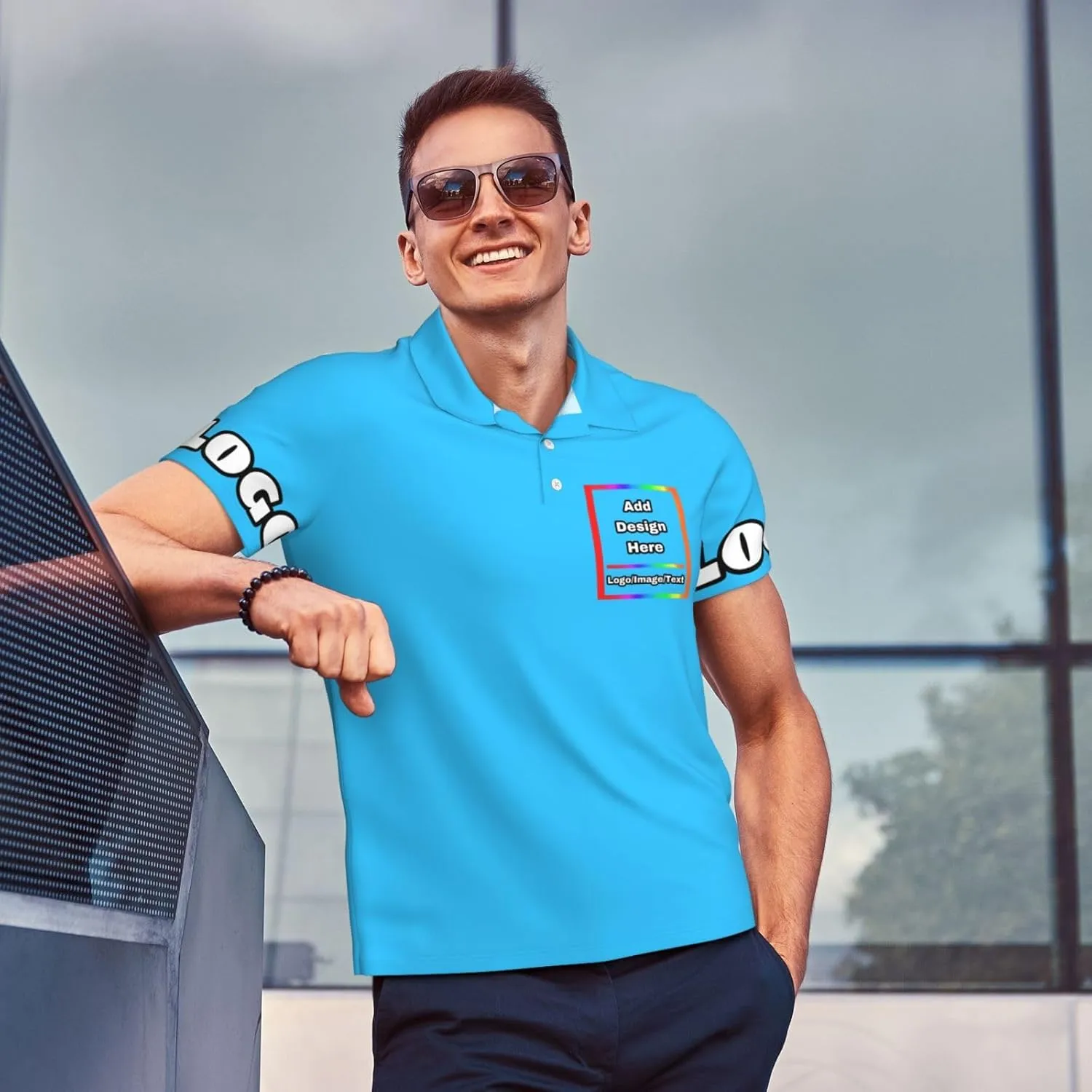 Custom Polo Shirt for Men Women Design Your Own Printed Front Back and Sleeve Personalized with Logo & Text
