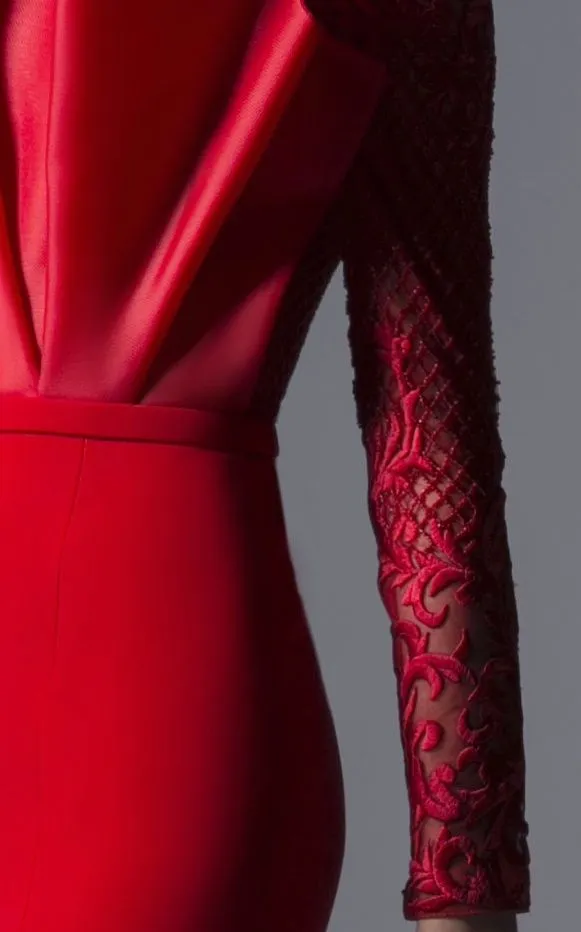 EMBROIDERED GAZAR GOWN