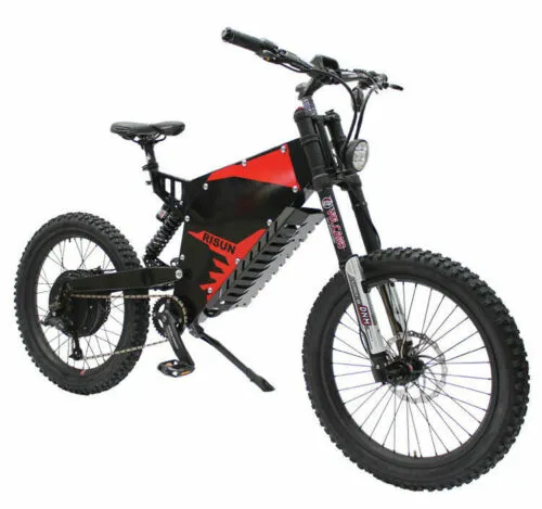 Exclusive Customize FC-1 Stealth Bomber Ebike Strong Steel Frame Fit 72V 3000W-8000W Power Mountain Ebike