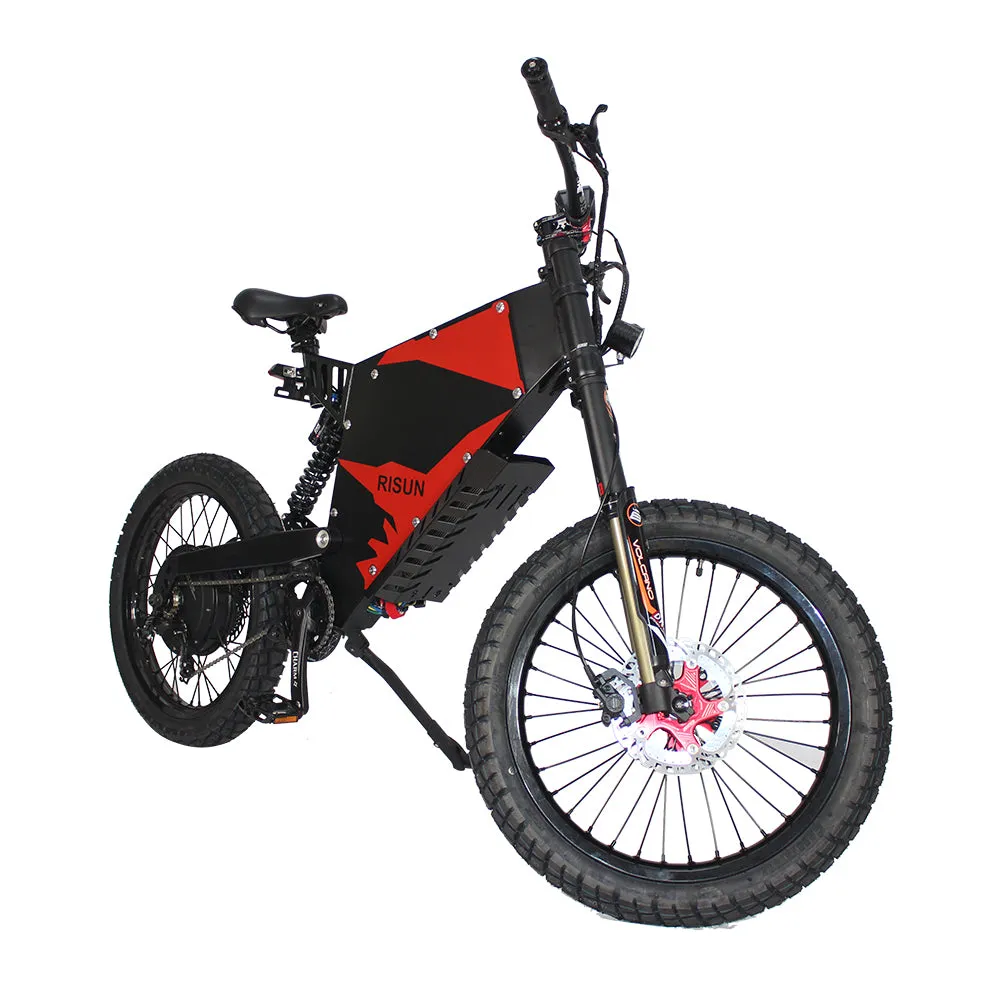 Exclusive Customize FC-1 Stealth Bomber Ebike Strong Steel Frame Fit 72V 3000W-8000W Power Mountain Ebike