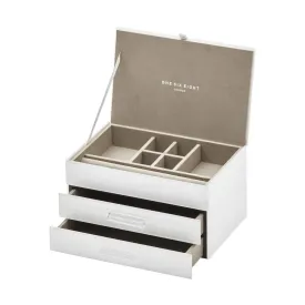 Gabriella Medium Jewellery Box - White