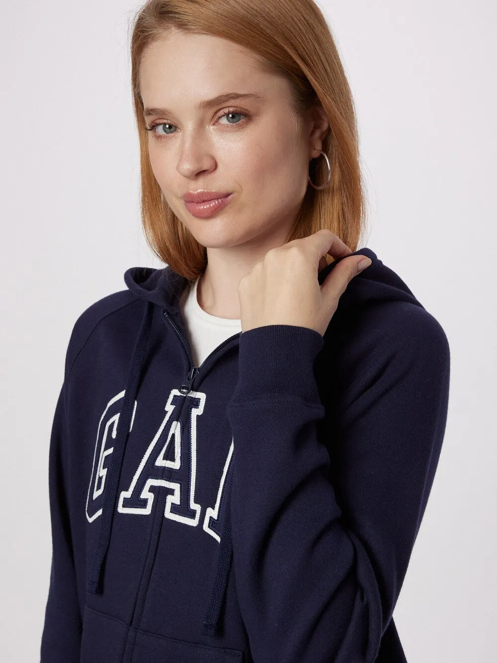 GAP zip-up sweatshirt, navy