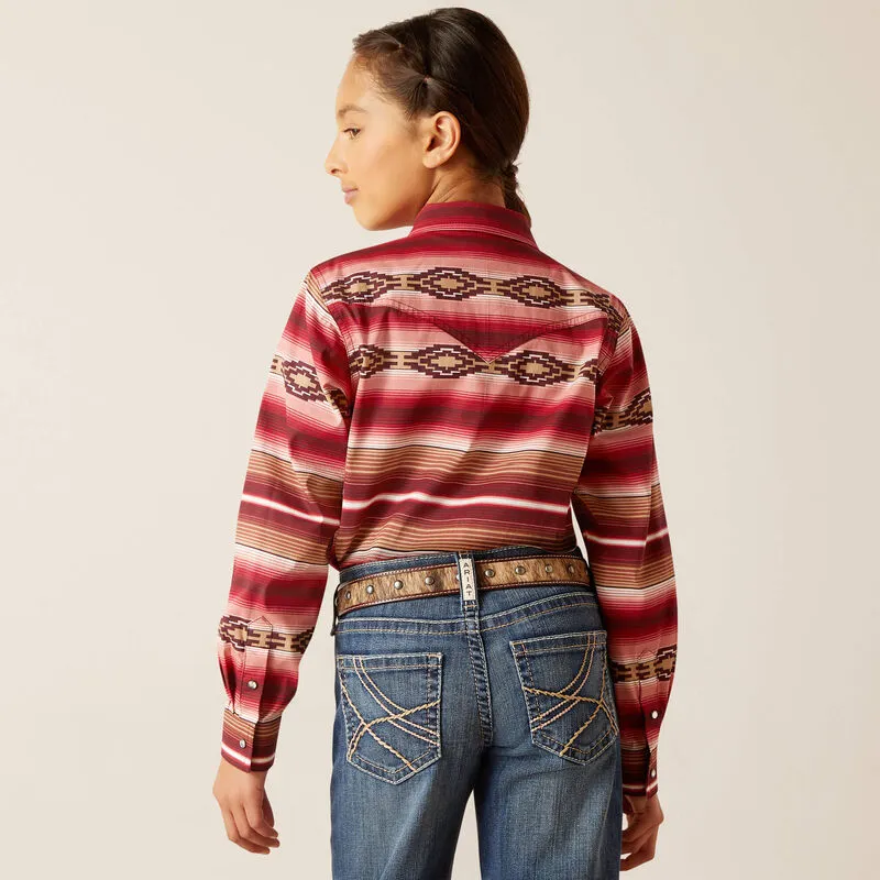 Girl's Ariat Serape Print Snap Long Sleeve Shirt