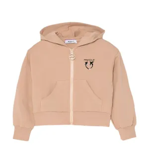Heart lock zip-up hoodie