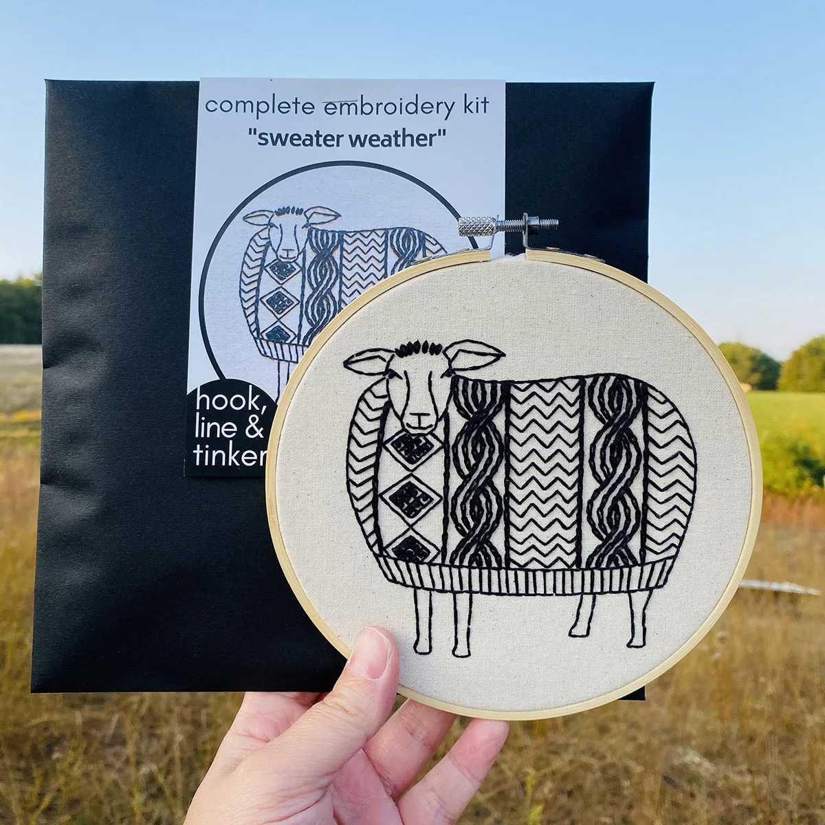 Hook, Line & Tinker - Sweater Weather Complete Embroidery Kit
