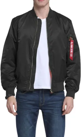 Kinkia Men's Aviator Bomber Jacket Casual Zip Up Flight Lightweight Windbreaker Jackets
