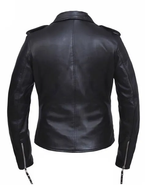 Ladies Black Lambskin Jacket