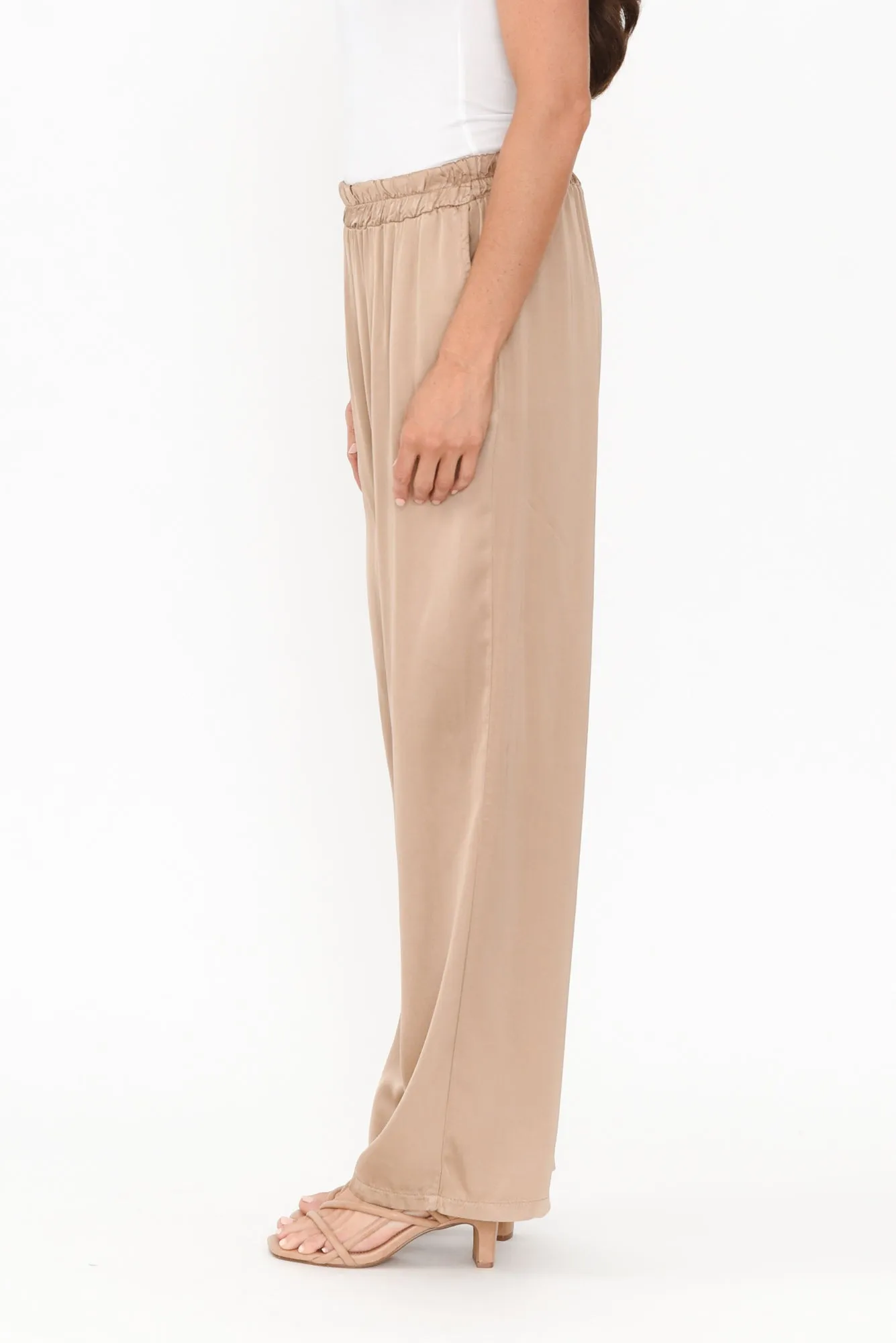 Malta Gold Wide Leg Pants