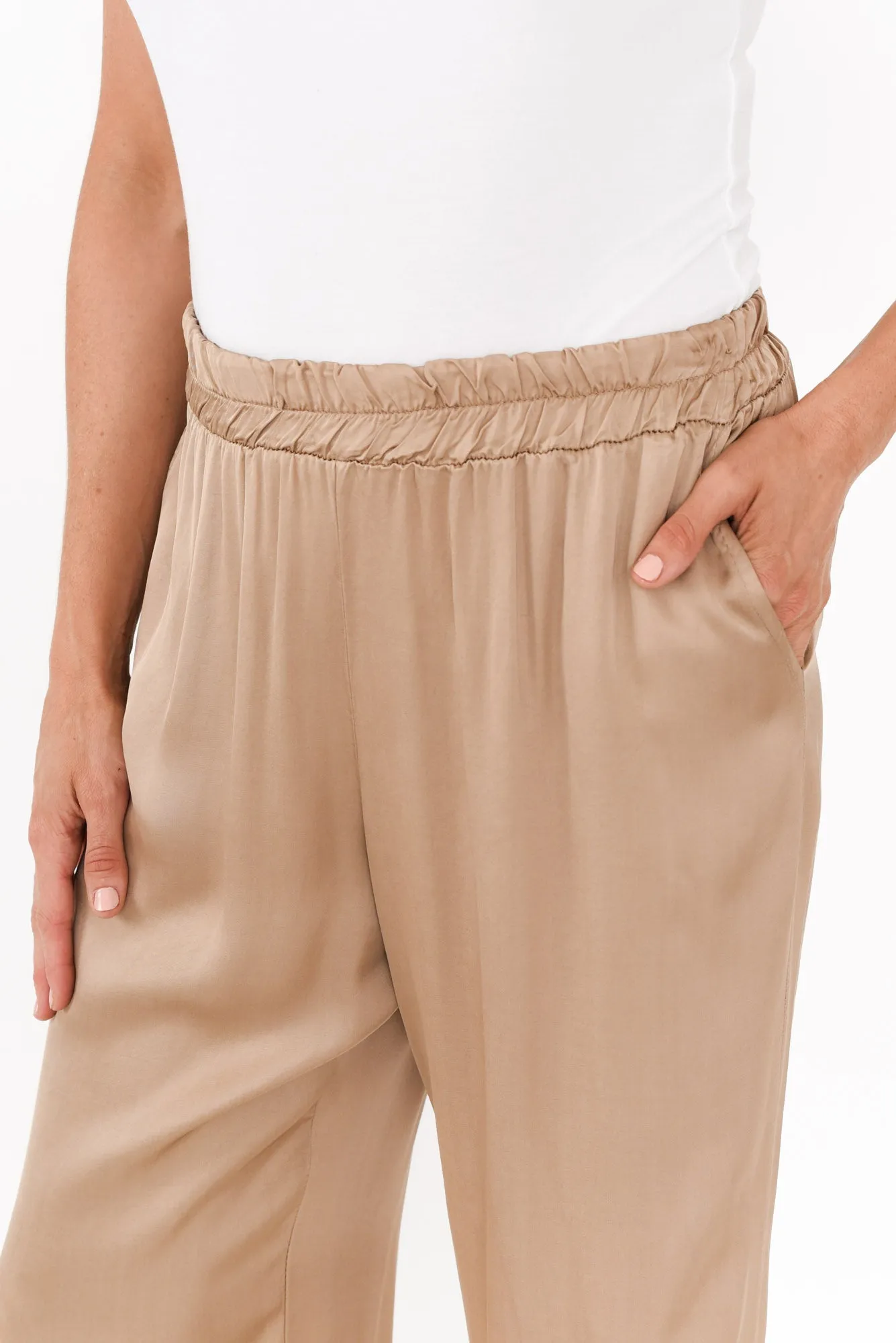 Malta Gold Wide Leg Pants
