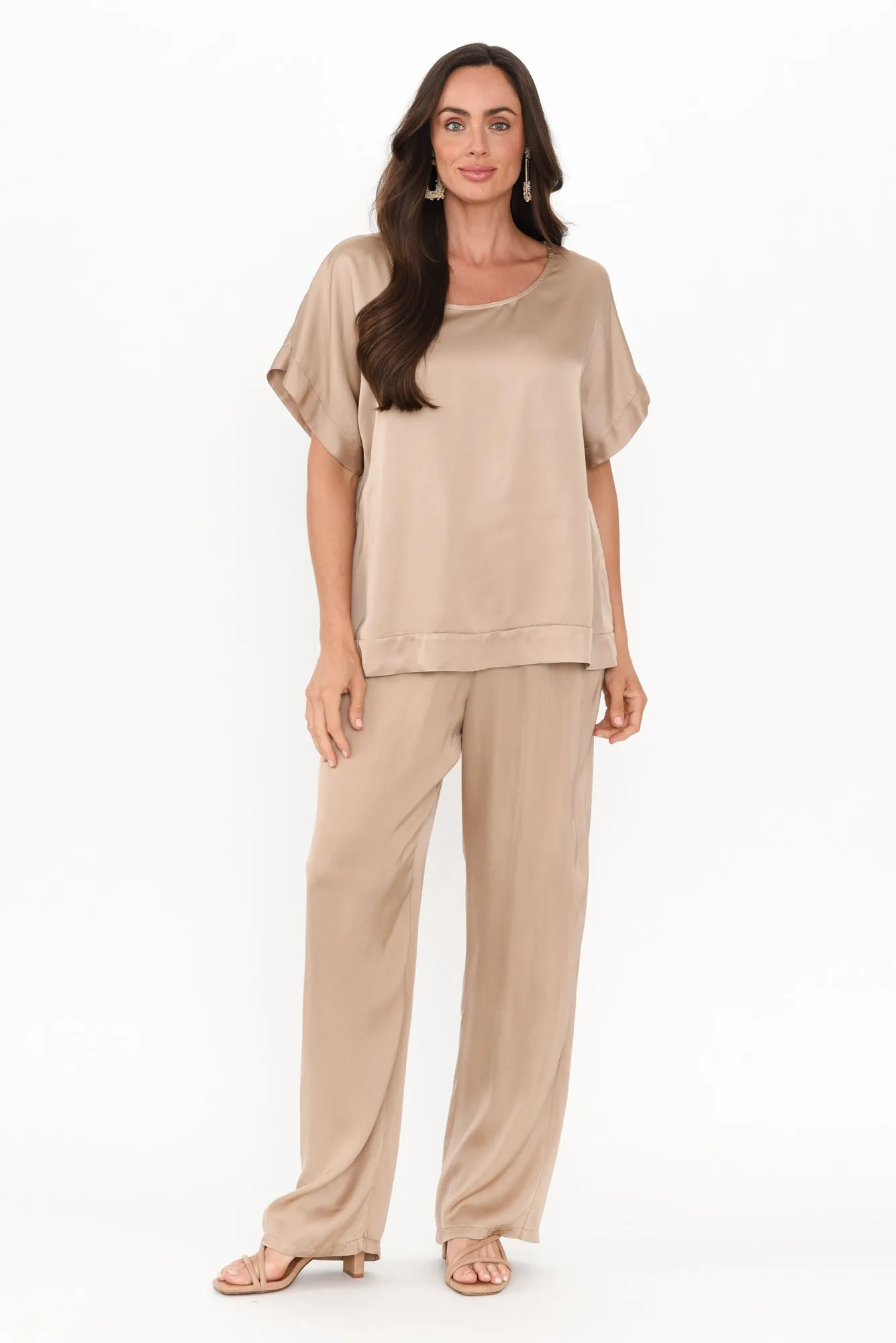 Malta Gold Wide Leg Pants
