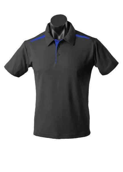 Mens Paterson Polo Black/Royal