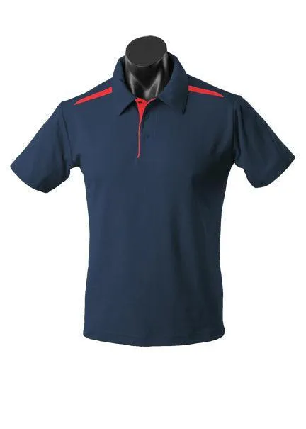 Mens Paterson Polo Navy/Red