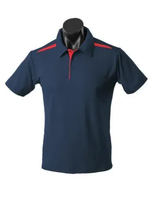 Mens Paterson Polo Navy/Red