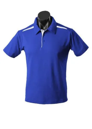 Mens Paterson Polo Royal/White