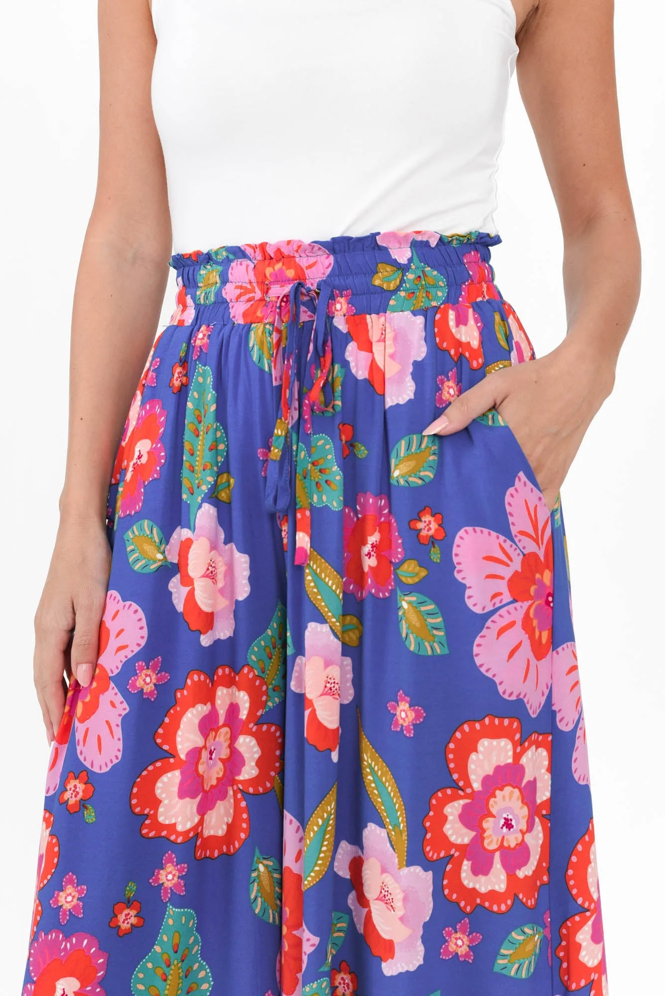 Neomi Blue Garden Wide Leg Pants