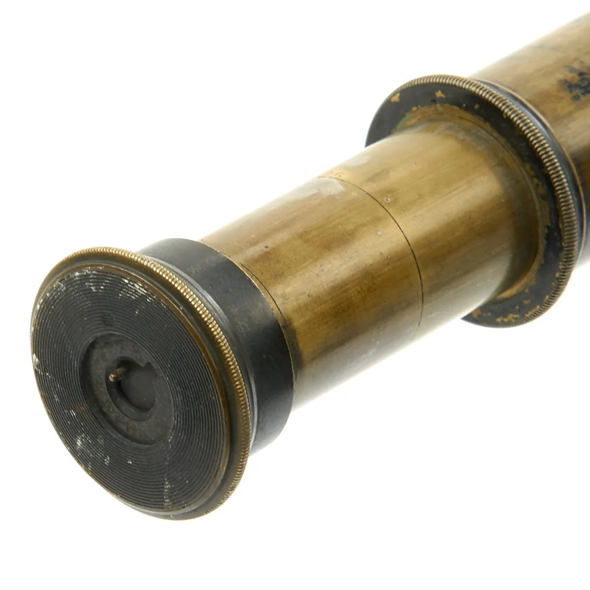 Original British WWI French-Made Trench M.G. Telescope mounted on Hotchkiss Portative Tripod