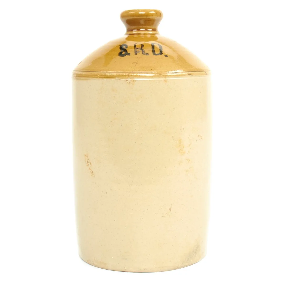 Original British WWI Military Issue S.R.D. Imperial Gallon Rum Jug by Pearson & Co.