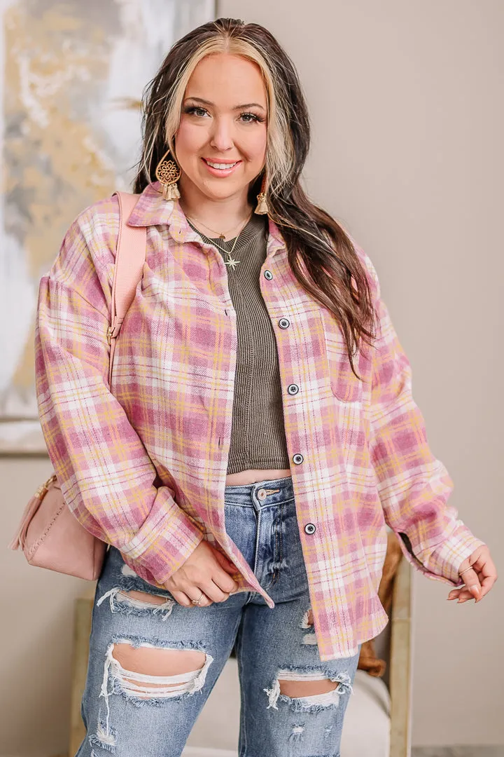Plaid To Be Here Button Down Top
