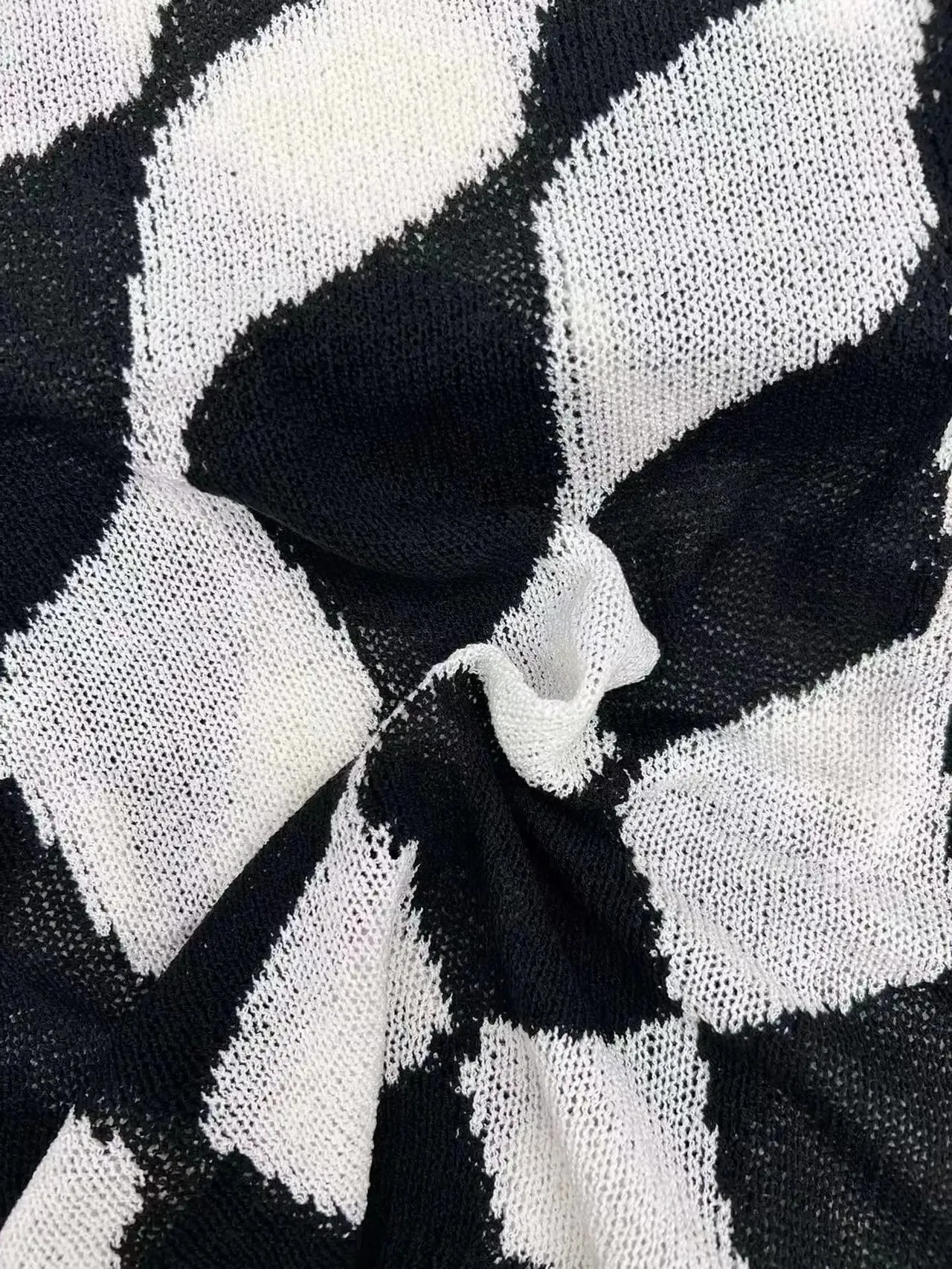 Pre Order:  Black and White Contrast Knit Sweater