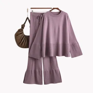 Pre Order:  Knit Sweater   Pants Loungewear Set