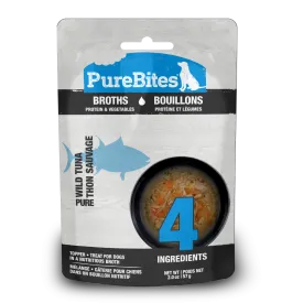 PureBites Broths Dog Treat Topper Tuna & Vegetables