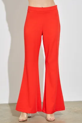 Summer Red Wide Leg Pants