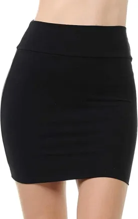 Sweet Hearts Mini Pencil Skirt for Women- Above Knee Basic Basic Bodycon Skirt Made in USA