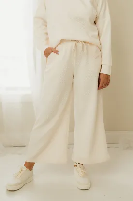 Textured Wide Leg Pants