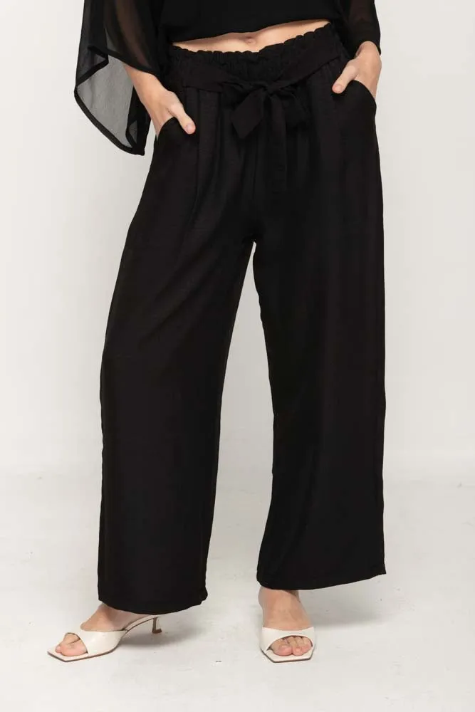 Wide Leg Pant  in Black