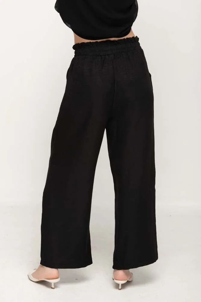 Wide Leg Pant  in Black