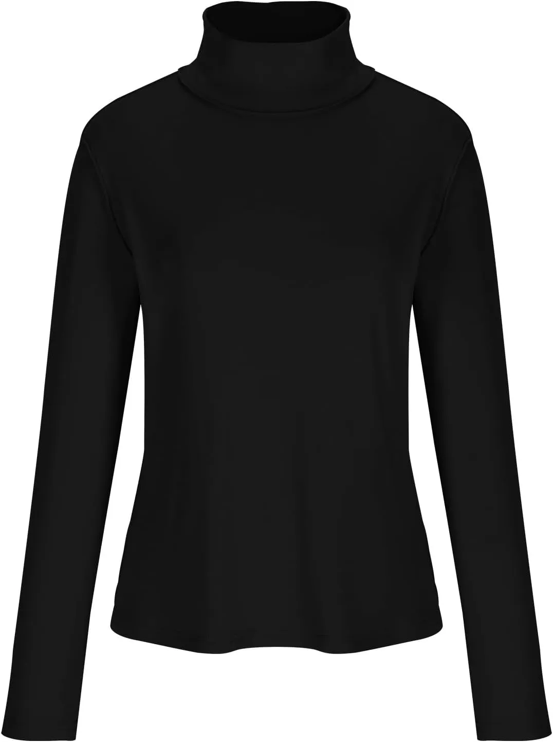 Women's Turtleneck Shirt Long Sleeve Mock Neck Slim Fit Tops Thermal Base Layer Soft Lightweight Stretch Undershirts